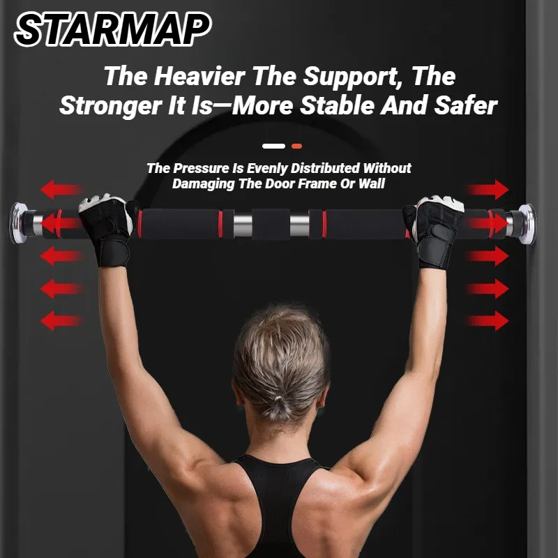 150kg Adjustable Door Horizontal Bars Exercise Home Workout Gym Chin Up Pull Training Bar Sport Fitness Wall T