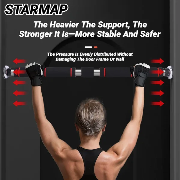 150kg Adjustable Door Horizontal Bars Exercise Home Workout Gym Chin Up Pull Training Bar Sport Fitness Wall T