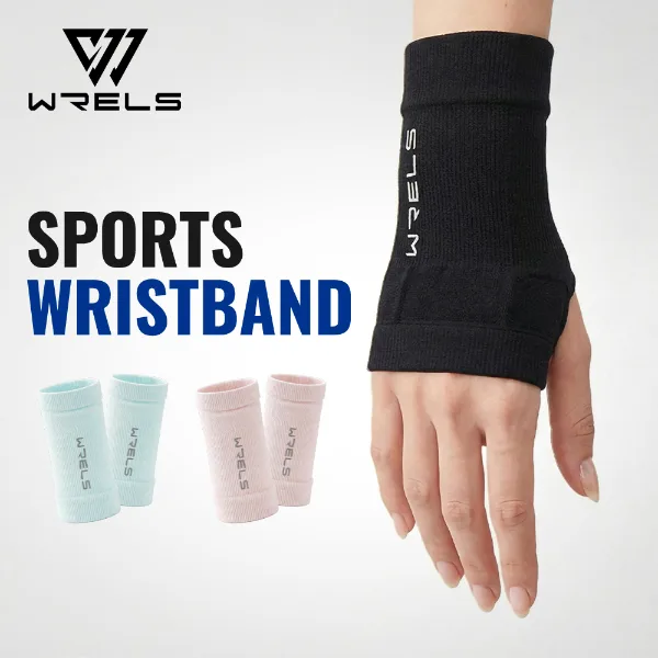 WRELS 1 Pair Compression Wrist Sleeves Half Finger Gloves with Thumb Hole Wrist Support Palm Wrap for Gym Fitn