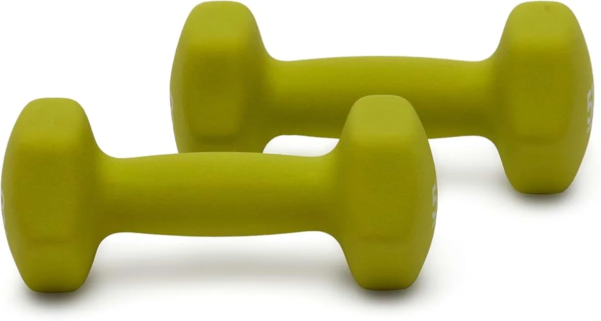 Amazon Basics Neoprene Dumbbell Hand Weights for Exercise and Muscle Toning
