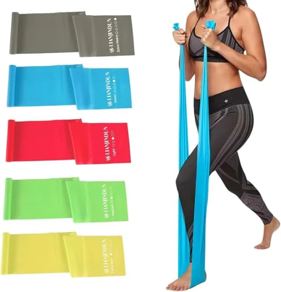 Resistance Bands for Working Out, Physical Therapy, Exercise, Pilates, Yoga | Latex-Free Stretch Bands for Wom